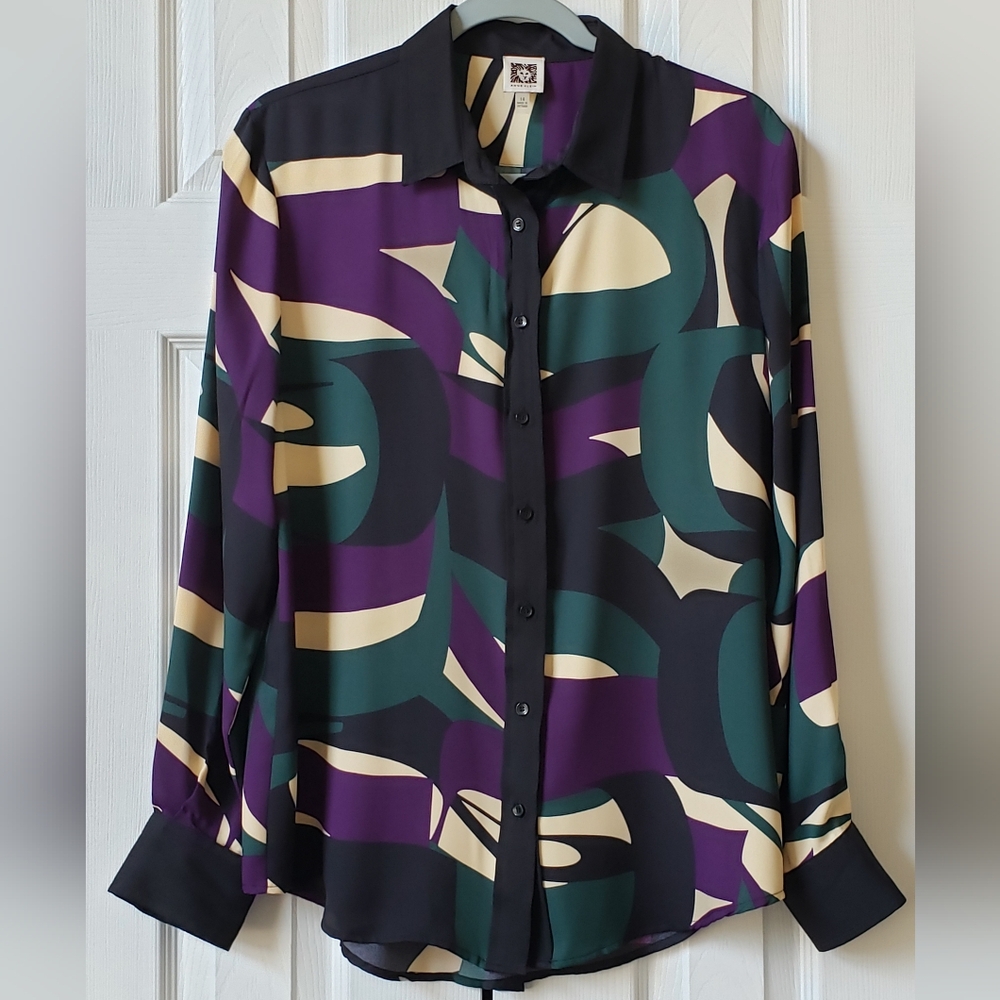 💥Anne Klein Button Down Blouse – Size 14 |NWOT |Excellent Condition |Never Worn